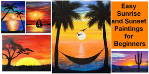 Easy Sunrise and Sunset Painting Ideas for Beginners, Easy Landscape Painting Ideas, Easy Seascape Paintings, Easy Boat Paintings, Simple Acrylic Painting Ideas for Kids, Easy Canvas Painting Ideas