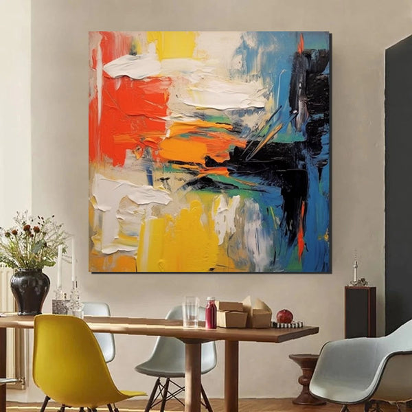 Extra Large Wall Art Paintings, Acrylic Painting for Dining Room, Modern Contemporary Abstract Artwork, Palette Knife Painting, Heavy Texutre Wall Art-ArtWorkCrafts.com