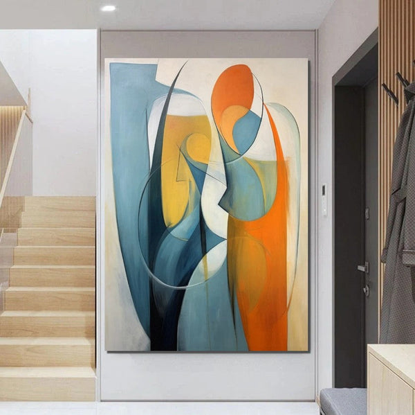 Simple Modern Art, Bedroom Wall Art Paintings, Large Painting on Canvas, Acrylic Abstract Paintings, Buy Abstract Painting Online-ArtWorkCrafts.com