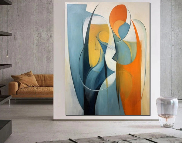 Simple Modern Art, Bedroom Wall Art Paintings, Large Painting on Canvas, Acrylic Abstract Paintings, Buy Abstract Painting Online-ArtWorkCrafts.com