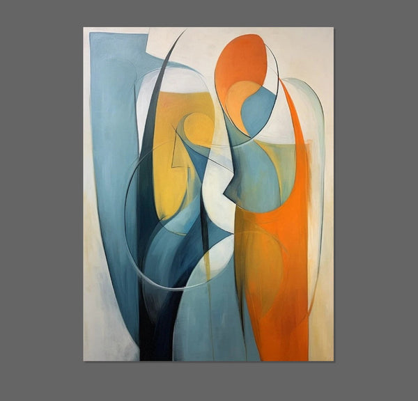 Simple Modern Art, Bedroom Wall Art Paintings, Large Painting on Canvas, Acrylic Abstract Paintings, Buy Abstract Painting Online-ArtWorkCrafts.com