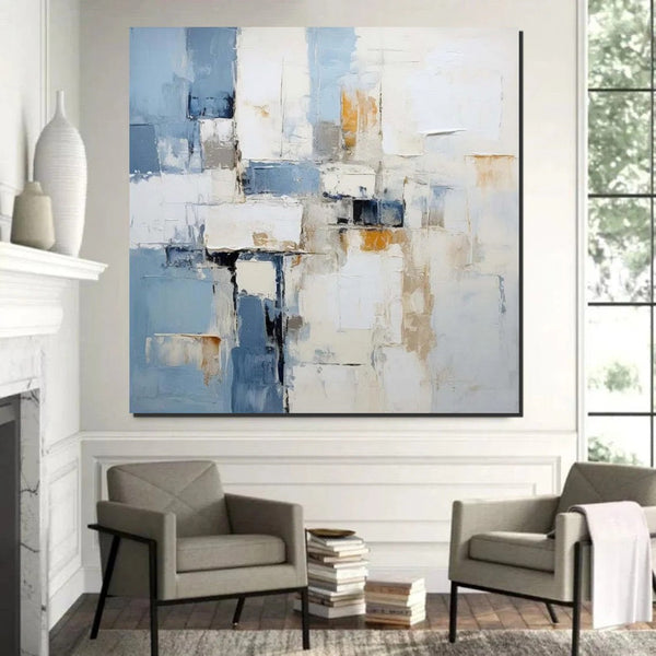 Modern Contemporary Artwork, Buy Paintings Online, Heavy Texture Canvas Art, Abstract Acrylic Paintings for Living Room, Oversized Large Wall Art-ArtWorkCrafts.com