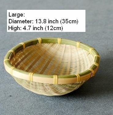 Natural Bamboo Baskets, Kitchen Storage Baskets, Farmhouse Storage Basket, Hand Woven Storage Baskets, Snacks Basket, Set of 3-ArtWorkCrafts.com