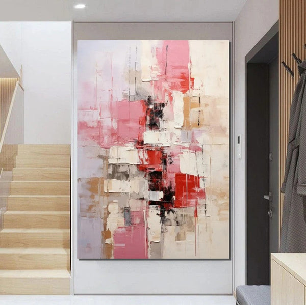 Bedroom Modern Wall Art Paintings, Palette Knife Paintings, Acrylic Paintings on Canvas, Abstract Painting for Living Room, Large Paintings Behind Sofa-ArtWorkCrafts.com
