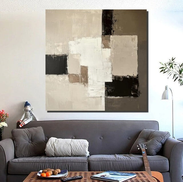 Canvas Painting for Living Room, Contemporary Abstract Artwork, Abstract Painting Ideas for Interior Design, Modern Wall Art Painting-ArtWorkCrafts.com