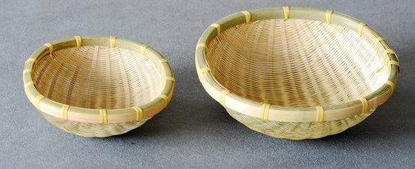 Natural Bamboo Baskets, Kitchen Storage Baskets, Farmhouse Storage Basket, Hand Woven Storage Baskets, Snacks Basket, Set of 3-ArtWorkCrafts.com