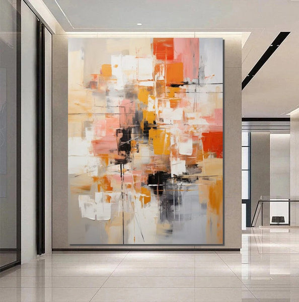 Bedroom Acrylic Painting, Simple Painting Ideas, Living Room Wall Painting, Extra Large Canvas Painting, Modern Paintings, Contemporary Art Painting-ArtWorkCrafts.com