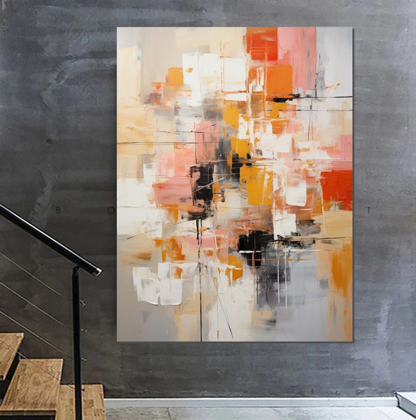 Bedroom Acrylic Painting, Simple Painting Ideas, Living Room Wall Painting, Extra Large Canvas Painting, Modern Paintings, Contemporary Art Painting-ArtWorkCrafts.com