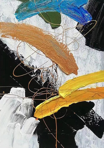 Palette Knife Paintings, Acrylic Paintings on Canvas, Bedroom Modern Wall Art Paintings, Abstract Painting for Living Room, Large Paintings Behind Sofa-ArtWorkCrafts.com