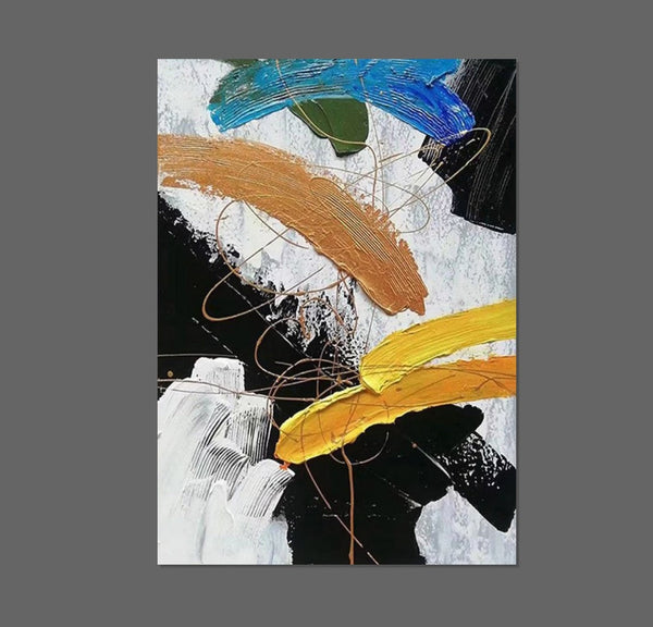 Palette Knife Paintings, Acrylic Paintings on Canvas, Bedroom Modern Wall Art Paintings, Abstract Painting for Living Room, Large Paintings Behind Sofa-ArtWorkCrafts.com