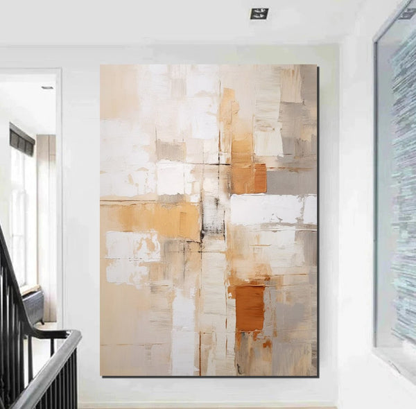 Simple Wall Art Ideas, Modern Abstract Painting, Buy Art Online, Large Acrylic Canvas Paintings, Dining Room Abstract Paintings-ArtWorkCrafts.com
