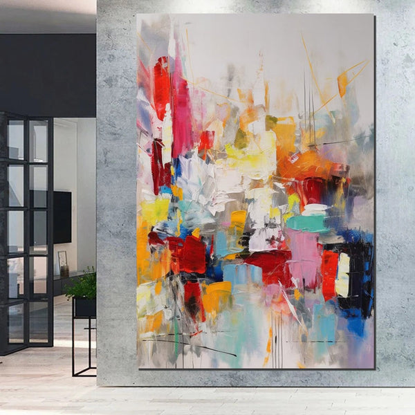 Simple Abstract Art, Wall Art Paintings for Bedroom, Large Paintings for Dining Room, Acrylic Painting on Canvas, Simple Modern Art Paintings-ArtWorkCrafts.com