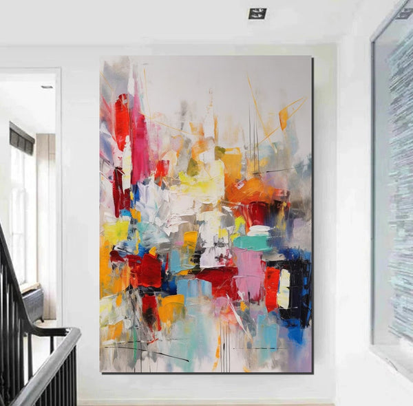 Simple Abstract Art, Wall Art Paintings for Bedroom, Large Paintings for Dining Room, Acrylic Painting on Canvas, Simple Modern Art Paintings-ArtWorkCrafts.com