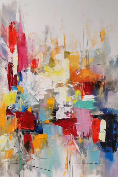 Simple Abstract Art, Wall Art Paintings for Bedroom, Large Paintings for Dining Room, Acrylic Painting on Canvas, Simple Modern Art Paintings-ArtWorkCrafts.com