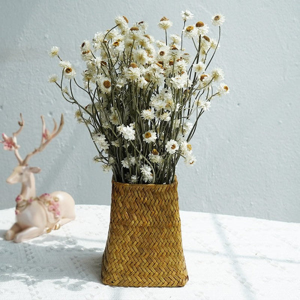 Flower Arrangements, Natural Dried Daisy Flower Bouquet, Natural Dried Daisy Flowers, A Bunch of Dried Daisy Flowers, Handmade Artificial Flowers for Home Decor-ArtWorkCrafts.com