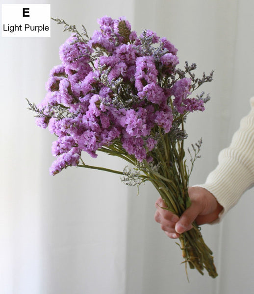 A Bunch Dried Myosotis Flowers with Limoniums, Dried Flowers, Flower Bunches, Dried Floral-ArtWorkCrafts.com
