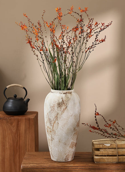 Dried Fire Orchid Bouquet, Natural Decorations, Flower Arrangement, Handmade Artificial Flower, Natural Dried Flowers-ArtWorkCrafts.com