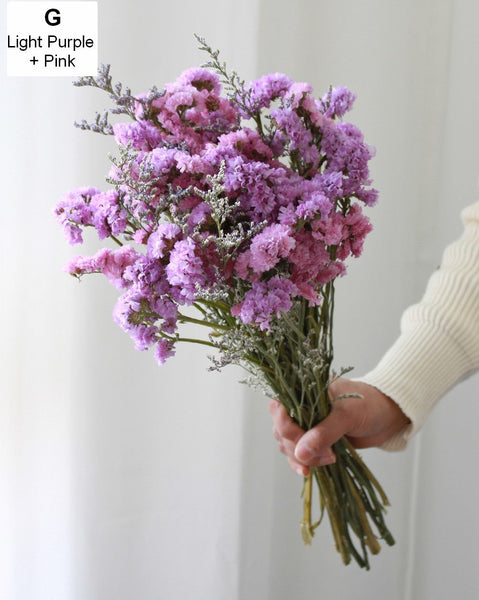 A Bunch Dried Myosotis Flowers with Limoniums, Dried Flowers, Flower Bunches, Dried Floral-ArtWorkCrafts.com
