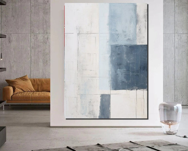 Modern Contemporary Abstract Artwork, Palette Knife Paintings, Extra Large Acrylic Painting, Simple Modern Art, Living Room Wall Art Painting-ArtWorkCrafts.com