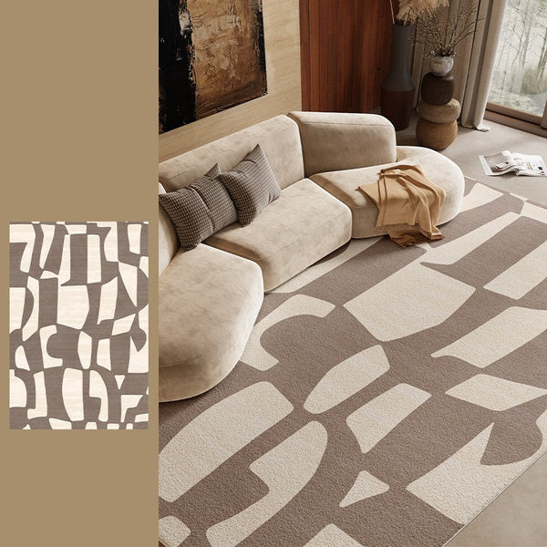 Abstract Contemporary Rugs for Bedroom, Modern Rugs under Sofa, Dining Room Floor Rugs, Modern Rug Ideas for Living Room-ArtWorkCrafts.com