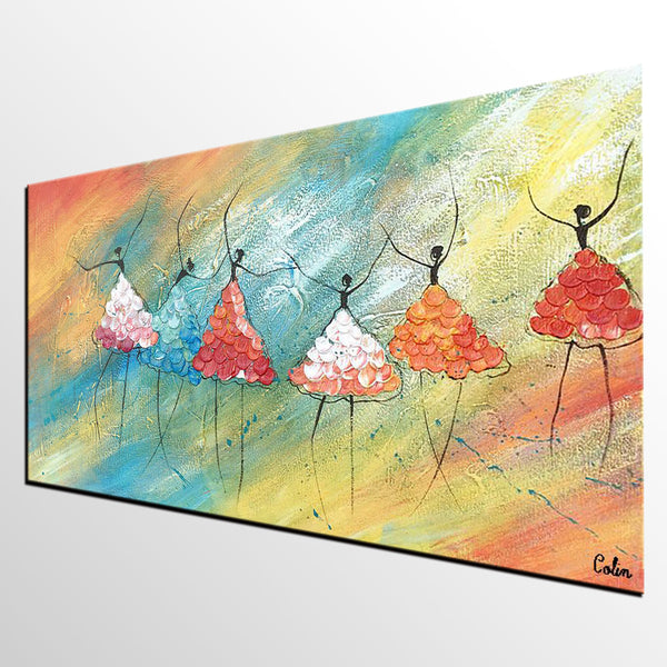 Simple Abstract Paintings, Ballet Dancer Painting, Original Artwork, Bedroom Canvas Painting, Acrylic Canvas Painting, Custom Art-ArtWorkCrafts.com