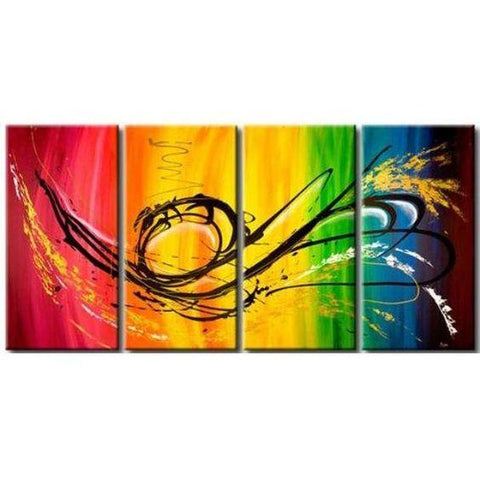 Simple Abstract Art, Dancing Lines Painting, Extra Large Painting for Sale, Dining Room Canvas Paintings, Contemporary Abstract Paintings-ArtWorkCrafts.com