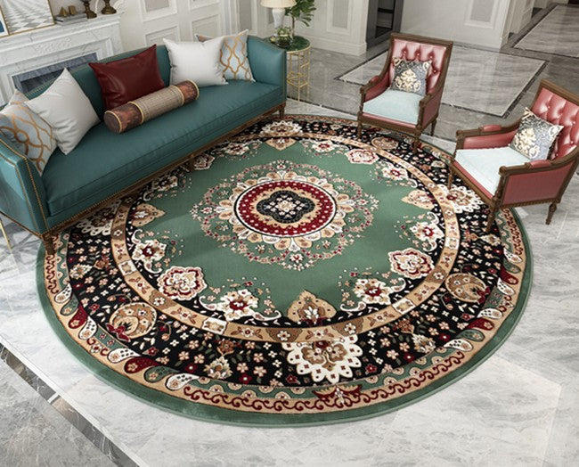 Large Modern Rugs under Piano, Royal Round Rugs in Living Room, Luxury –