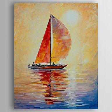 Canvas Painting, Sail Boat Painting, Kitchen Art Decor, Abstract Art, Canvas Wall Art, Art on Canvas-ArtWorkCrafts.com