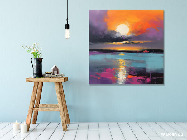 Abstract Landscape Artwork, Landscape Painting on Canvas, Hand Painted Canvas Art, Contemporary Wall Art Paintings, Extra Large Original Art-ArtWorkCrafts.com