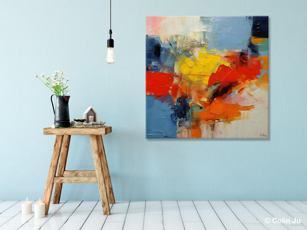 Abstract Canvas Art for Living Room, Extra Large Abstract Paintings for Dining Room, Original Modern Acrylic Art, Modern Canvas Paintings-ArtWorkCrafts.com