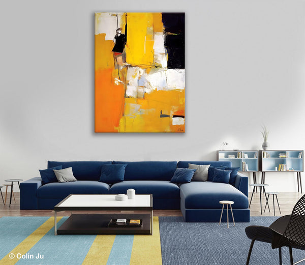 Oversized Canvas Wall Art Paintings, Contemporary Acrylic Painting on Canvas, Original Modern Artwork, Large Abstract Painting for Bedroom-ArtWorkCrafts.com