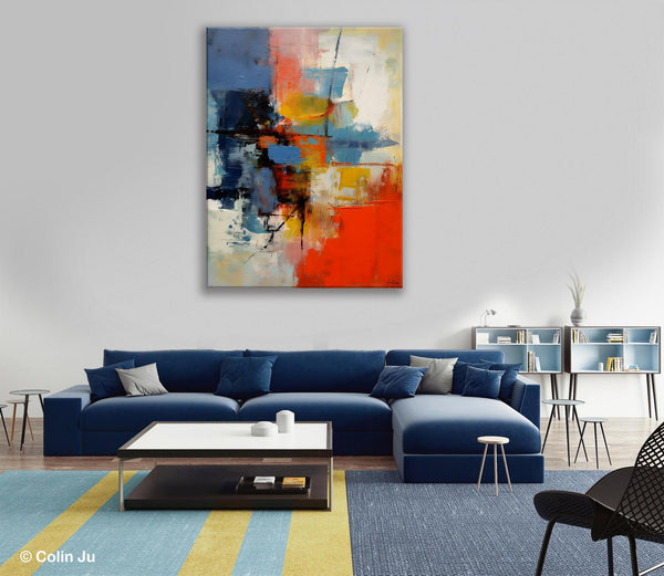 Simple Painting Ideas for Living Room, Acrylic Painting on Canvas, Original Hand Painted Art, Buy Paintings Online, Oversized Canvas Paintings-ArtWorkCrafts.com