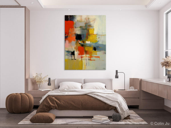 Bedroom Wall Art Ideas, Abstract Canvas Painting, Acrylic Canvas Paintings for Dining Room, Simple Wall Art Ideas, Original Contemporary Paintings-ArtWorkCrafts.com