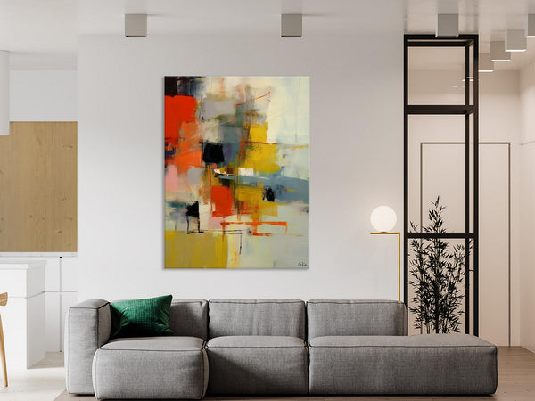 Bedroom Wall Art Ideas, Abstract Canvas Painting, Acrylic Canvas Paintings for Dining Room, Simple Wall Art Ideas, Original Contemporary Paintings-ArtWorkCrafts.com