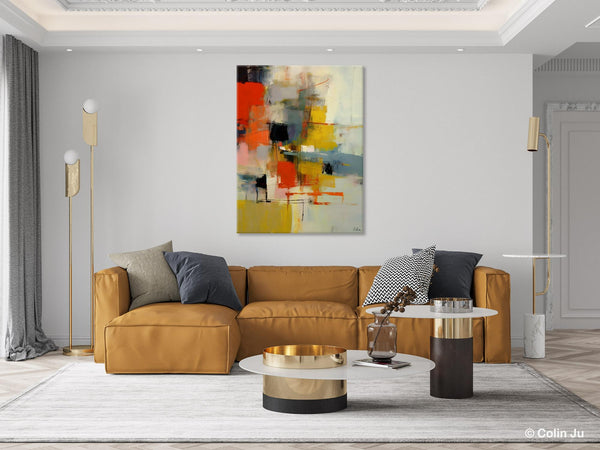 Bedroom Wall Art Ideas, Abstract Canvas Painting, Acrylic Canvas Paintings for Dining Room, Simple Wall Art Ideas, Original Contemporary Paintings-ArtWorkCrafts.com