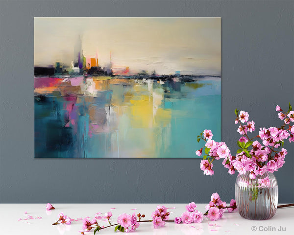 Acrylic Painting on Canvas, Original Landscape Paintings, Landscape Canvas Paintings for Living Room, Extra Large Modern Wall Art Paintings-ArtWorkCrafts.com