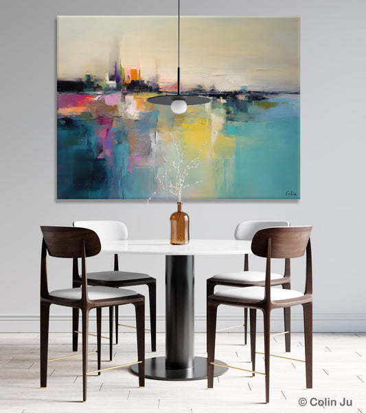 Acrylic Painting on Canvas, Original Landscape Paintings, Landscape Canvas Paintings for Living Room, Extra Large Modern Wall Art Paintings-ArtWorkCrafts.com