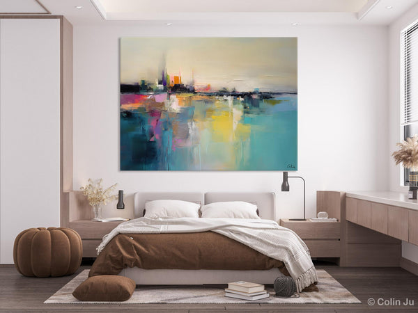 Acrylic Painting on Canvas, Original Landscape Paintings, Landscape Canvas Paintings for Living Room, Extra Large Modern Wall Art Paintings-ArtWorkCrafts.com