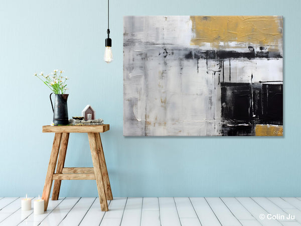 Oversized Paintings on Canvas, Large Original Abstract Wall Art, Simple Modern Art, Contemporary Acrylic Paintings, Large Canvas Paintings for Bedroom-ArtWorkCrafts.com