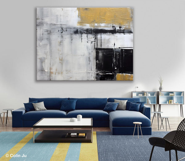 Oversized Paintings on Canvas, Large Original Abstract Wall Art, Simple Modern Art, Contemporary Acrylic Paintings, Large Canvas Paintings for Bedroom-ArtWorkCrafts.com