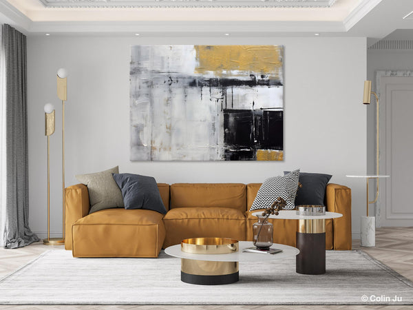 Oversized Paintings on Canvas, Large Original Abstract Wall Art, Simple Modern Art, Contemporary Acrylic Paintings, Large Canvas Paintings for Bedroom-ArtWorkCrafts.com