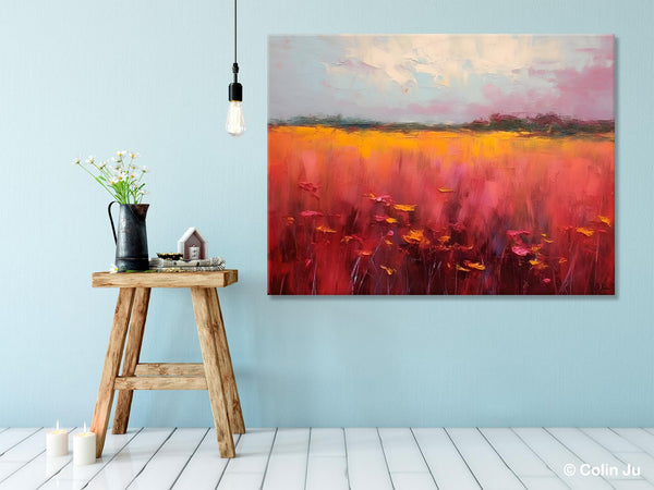 Original Landscape Paintings, Oversized Modern Wall Art Paintings, Modern Acrylic Artwork on Canvas, Large Abstract Painting for Living Room-ArtWorkCrafts.com