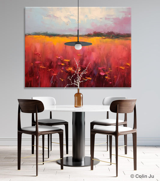 Original Landscape Paintings, Oversized Modern Wall Art Paintings, Modern Acrylic Artwork on Canvas, Large Abstract Painting for Living Room-ArtWorkCrafts.com
