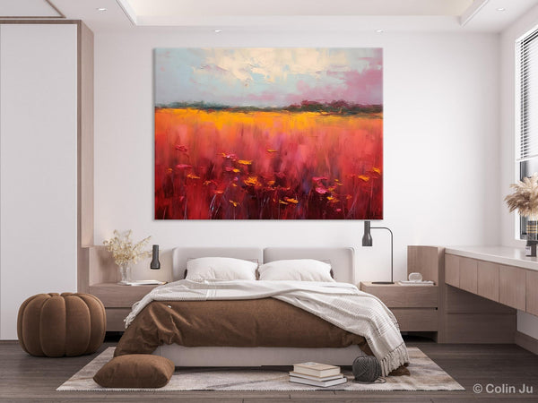 Original Landscape Paintings, Oversized Modern Wall Art Paintings, Modern Acrylic Artwork on Canvas, Large Abstract Painting for Living Room-ArtWorkCrafts.com