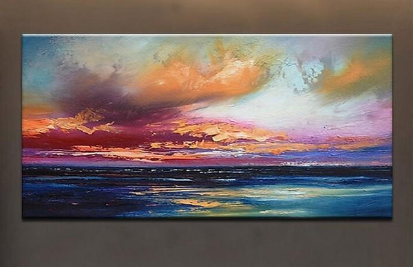 Abstract Landscape Paintings, Contemporary Wall Art Paintings, Simple Modern Paintings for Living Room-ArtWorkCrafts.com
