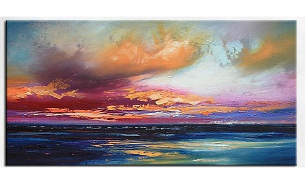 Abstract Landscape Paintings, Contemporary Wall Art Paintings, Simple Modern Paintings for Living Room-ArtWorkCrafts.com