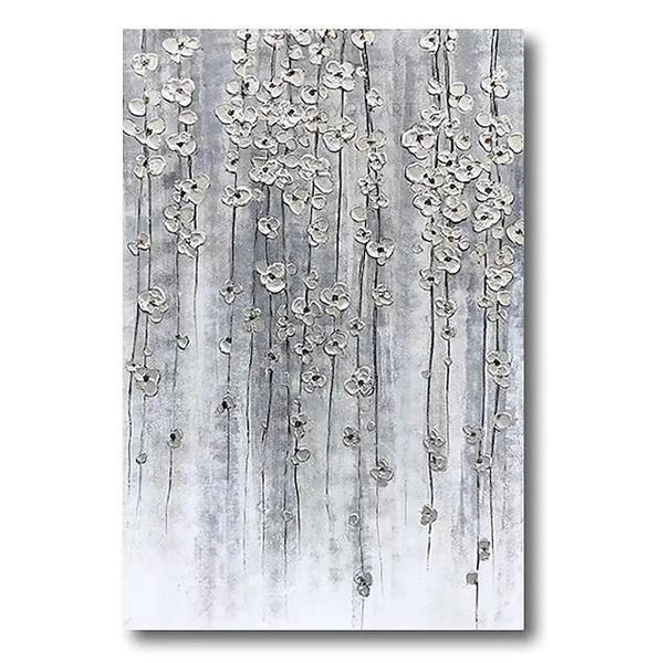 Abstract Flower Painting, Flower Acrylic Painting, Canvas Painting Flower, Paintings for Bedroom, Simple Modern Acrylic Paintings-ArtWorkCrafts.com