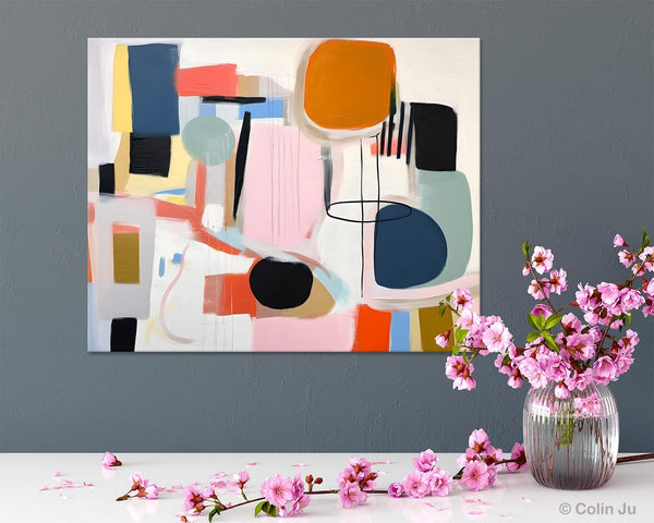 Abstract Canvas Paintings, Extra Large Canvas Painting for Living Room, Original Acrylic Wall Art, Oversized Contemporary Acrylic Paintings-ArtWorkCrafts.com