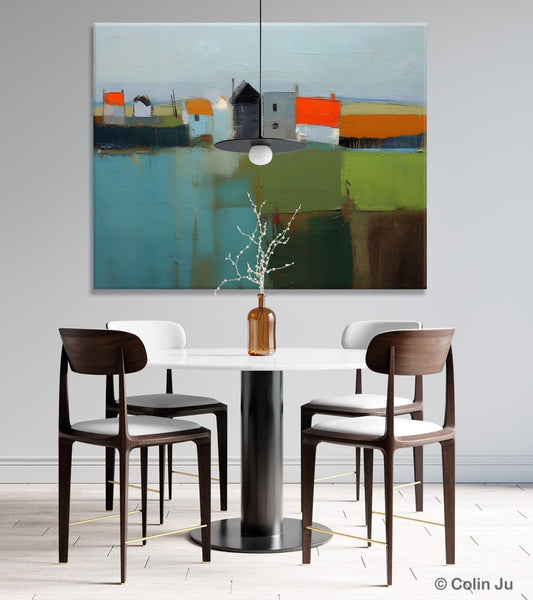 Abstract Landscape Paintings, Extra Large Canvas Painting for Living Room, Large Original Abstract Wall Art, Contemporary Acrylic Paintings-ArtWorkCrafts.com