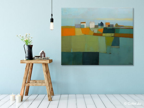 Abstract Landscape Painting on Canvas, Extra Large Landacape Wall Art for Living Room, Original Abstract Wall Art, Acrylic Painting for Sale-ArtWorkCrafts.com